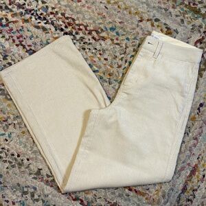 Amour‎ Vert Women’s 100% Organic Cotton Corduroy Pants Size 2 Cream